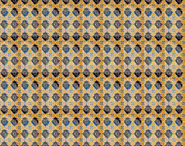 Renkli grunge, soyut arkaplanı coloyellow çiçekleri ile zenginleştirir. Parmak izi, kumaş, duvar kâğıdı, tekstil için raster dokusu. Nakış desenli çiçek deseni..