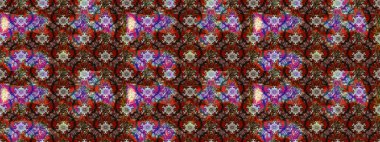 Çizim çiçek deseni duvar kâğıdı olarak kullanılabilir. Kahverengi ve kırmızı renkte çiçekler. Raster illüstrasyonu.