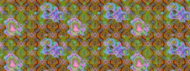 Yapraklı çizim şekli. Şirin, zarif çiçekler Raster illüstrasyonu. Poster ya da kapak için arka plan. Tekstil için figür. Davetiye ve kartpostal tasarımı için dekoratif çiçek unsurları.