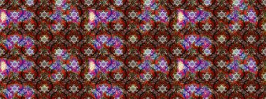 Çizim çiçek deseni duvar kâğıdı olarak kullanılabilir. Kahverengi ve kırmızı renkte çiçekler. Raster illüstrasyonu.