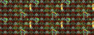 Çiçekli karalama şeklinde Raster çiçek deseni. Nazik, narin çiçek arkaplanı. Yeşil ve kahverengi renkte çiçekler.