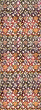 Kahverengi renkli çiçekler. Renkli Bahar Teması eskiz kalıbı. Çiçek desenli eskiz. Düz Çiçek Elementleri Tasarım Raster illüstrasyonu.