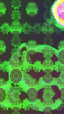 Şekil verilmiş çiçeklerle eskiz deseni. Çiçek deseni duvar kağıdı, desen dolguları ve web sayfası arka planı için kullanılabilir. Süslü zentangle çizim dokusu, soyut çiçeklerle süslenmiş..