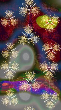 Raster suluboya çiçek deseni, narin çiçekler, gri çiçekler, tebrik kartı şablonu. Raster Güzel kumaş deseni.