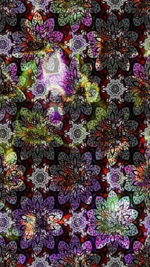 Güzel karalamalı çiçek desenli çizim. Raster illüstrasyonu. Güzel kumaş deseni. Küçük çiçekte sevimli çiçek deseni var..