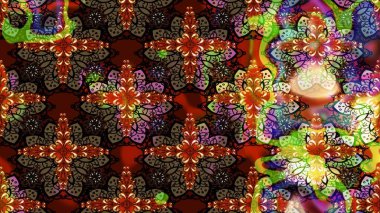 Kahverengi renklerde bahar çiçekleri. Yaprak ve çiçeklerin suluboya resimleri, kahverengi renklerdeki çizimler. Raster illüstrasyonu.