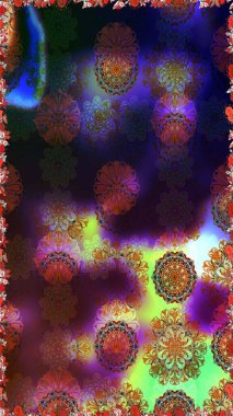 Tomurcukları çiçek olan sevimli bir çiçek deseni. Raster. Kumaş, tekstil, duvar kağıdı baskısı için. Kusursuz bir geçmişi var. Eski usul. Raster illüstrasyonu.