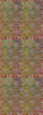 Kahverengi ve bej renkli şirin çiçek desenleri. Raster Modaya uygun kumaş deseni. Renkli Bahar Temalı Kusursuz Arkaplan. Düz Çiçek Elementleri Tasarımı.