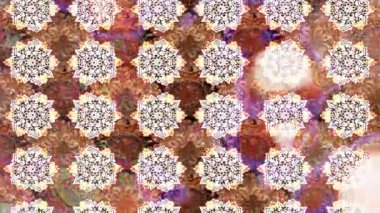 Renkli unsurlarla hareketli arka plan görüntüleri. Çiçekler. Eski model. Bayrak tarzı. Video kaydı. Şablon. Döngü. Kusursuz.. 