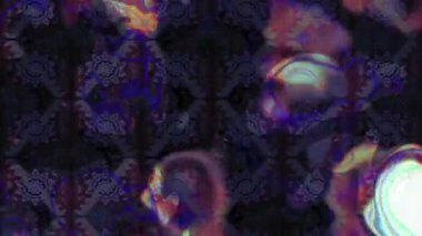 Renkli unsurlarla hareketli arka plan görüntüleri. Çiçekler. Eski model. Bayrak tarzı. Video kaydı. Şablon. Döngü. Kusursuz.. 