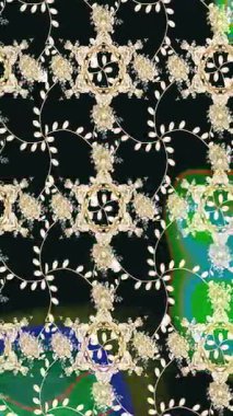 Renkli unsurlarla hareketli arka plan görüntüleri. Çiçekler. Eski model. Bayrak tarzı. Video kaydı. Şablon. Döngü. Kusursuz.. 