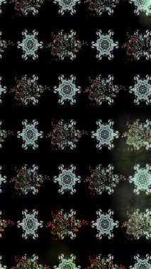 Renkli unsurlarla hareketli arka plan görüntüleri. Çiçekler. Eski model. Bayrak tarzı. Video kaydı. Şablon. Döngü. Kusursuz.. 