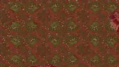 Renkli unsurlarla hareketli arka plan görüntüleri. Çiçekler. Eski model. Bayrak tarzı. Video kaydı. Şablon. Döngü. Kusursuz.. 