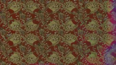 Renkli unsurlarla hareketli arka plan görüntüleri. Çiçekler. Eski model. Bayrak tarzı. Video kaydı. Şablon. Döngü. Kusursuz.. 