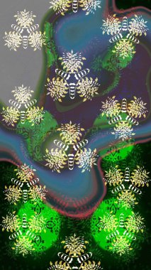 Çiçekli çiçek deseni, suluboya. Süslü kumaş deseni. Raster deseni.