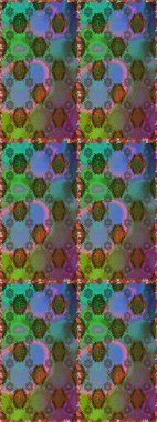 Yeşil ve kahverengi renkli çiçeklerle kusursuz çiçek deseni. Suluboya tarzında yeşil ve kahverengi renkte çiçekler.