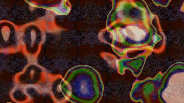 Raster illüstrasyonu. Küçük çiçekli yay deseni çiz. Suluboya tarzında kahverengi ve gri renkler üzerine.