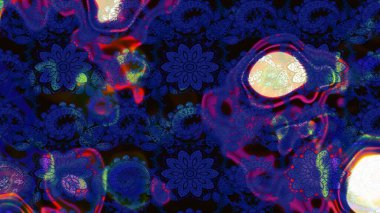 Raster Yumuşak kumaş deseni. Raster çiçek izi. Klasik taslak çizimi. Çiçek mavisi ve siyah çizim deseni.