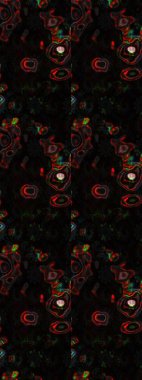 Egzotik çiçekler, botanik olarak parlak, siyah ve gri renkler üzerine klasik bir doğa. Klasik tropikal doğal elementlerin suluboya seti. Raster illüstrasyonu.