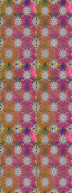 Kusursuz desenli, modaya uygun kumaş deseni. Raster illüstrasyonu. Şirin çiçek elementleri. Düz Çiçek Elementleri Tasarımı. Renkli Bahar Teması Kusursuz Arkaplan.