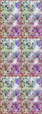 Ağaç dallı bahar çiçekleriyle desen, çiçek siluetiyle nötr renkler. Raster deseni.