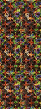 Raster çiçek desenli çiçek deseni, yapraklar, dekoratif elementler, sıçrama, lekeler, el çizimi kontur çizgileri ve Doodle çizim stili, grafik raster çizim çizimi.