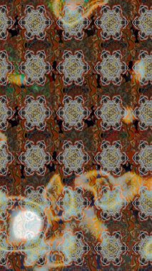 Çiçekleri, deniz kabukları, mandalaları ve suluboya efektleriyle donanma geçmişi. Yatak çarşafları, ceket, paket tasarımı, kumaş ve moda kavramları için tekstil baskısı. Çizim kalıbı etnik tasarım.