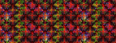 Kahverengi ve siyah renkli çiçekler. Renkli Bahar Teması eskiz kalıbı. Raster illüstrasyonundaki çiçek desenli çizim. Düz Çiçek Elementleri Tasarımı.