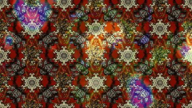 Raster düz çiçek çizim deseni. Kahverengi ve gri renkli çiçekler. Tasarım hediye paketi, tebrik kartları, posterler ve afiş tasarımı.