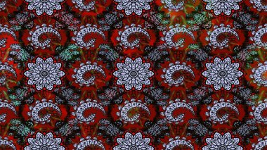 Küçük çiçekte güzel bir desen. Küçük renkli çiçekler. Moda baskıları için zarif bir şablon. Çiçekli bahar çiçekleri. Motley illüstrasyonu. Çizim.