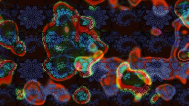 Renkli Yaz Temalı eskiz kalıbı. Yazdır. Raster çiçekli arka plan. Güzel kumaş deseni. Düz Çiçek Elementleri Tasarımı. Güzel çizim şekli..