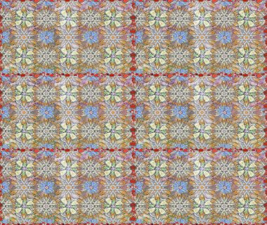 Raster illüstrasyonu. Gri ve nötr renkte çiçekler. Tropik, dikişsiz çiçek deseni..