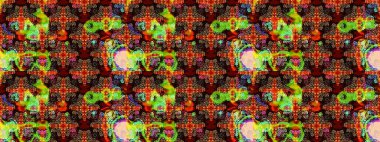 Kahverengi ve siyah renkli yapraklı yabani çiçekler. Suluboya, elle çizilmiş. Raster illüstrasyonu. Taslak arkaplan deseni.