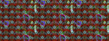 Küçük çiçekteki sevimli çiçek deseni. Kırmızı ve kahverengi renkte çiçekler.