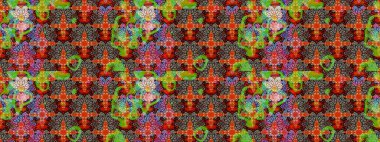 Flower eskiz arka planı. Çiçek deseni. Şatafatlı bahar bahçesi dokusu. Raster illüstrasyonu.