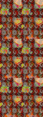 Doğa. Çiçek arkaplan. Çiçek kolajı. Raster deseni. Küçük çiçekte güzel bir desen var. - Kahverengi ve gri çiçekler. Çiçek bileşimi.