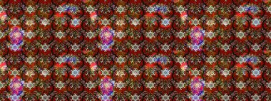 El yapımı çiçek ve bitki koleksiyonu. Raster illüstrasyonu. Eskiz tarzı kahverengi ve kırmızı renkler. Şirin karalamalı çiçek desenli çizim. Raster illüstrasyonu.