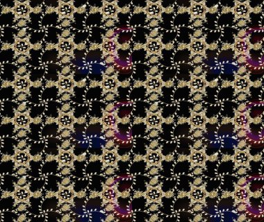 Anti-stres için soyut örnek sayfası. Siyah renklerde. Raster illüstrasyonu.