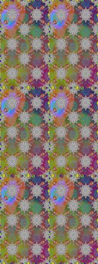 Gri ve kahverengi renklerde güzel çiçekler ve yapraklarla kusursuz desen, suluboya çiçek deseni, duvar kağıdı, kart ya da kumaş için fayanslı. Raster illüstrasyonu.