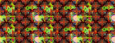 Kahverengi ve siyah renkli yapraklı yabani çiçekler. Suluboya, elle çizilmiş. Raster illüstrasyonu. Taslak arkaplan deseni.