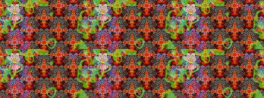 Flower eskiz arka planı. Çiçek deseni. Şatafatlı bahar bahçesi dokusu. Raster illüstrasyonu.