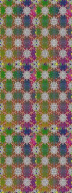 Çiçek süsü ile kusursuz desen. Raster illüstrasyonu. Kahverengi ve gri renkte çiçekler.