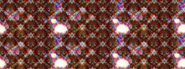 Sevimli çiçek raster deseni. Kahverengi ve kırmızı renkte çiçekler. Sketch Colour Spring Theme eskiz kalıbı. Düz Çiçek Elementleri Tasarımı.