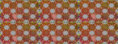 Halk tarzı. Modern çiçek arkaplanı. Moda baskıları için zarif bir şablon. Parlak renkli çiçeklerle ve kahverengi renklerde yapraklarla şaşırtıcı, pürüzsüz çiçek deseni.