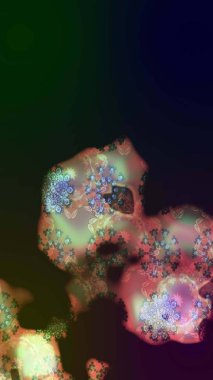 Küçük çiçekteki sevimli çiçek deseni. Robot resim. Raster illüstrasyonu.