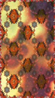 Raster illüstrasyon. Güzel doodles çiçekler ile Dikişsiz çiçek deseni. Küçük çiçek sevimli çiçek desen. Güzel kumaş deseni.