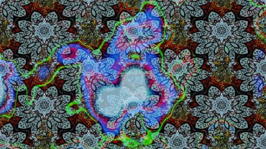 Hediye ambalaj kağıdı, tebrik kartları, posterler ve pankart tasarımı. Raster düz çiçek çizim deseni. Mavi renkte çiçekler.