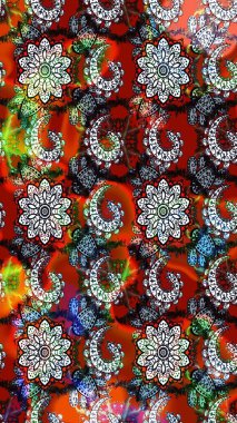 Renkli Yaz Temalı eskiz kalıbı. Yazdır. Güzel eskiz şekli. Raster çiçekli arka plan. Güzel kumaş deseni. Düz Çiçek Elementleri Tasarımı.