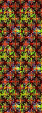 Eskiz arkaplan modeli. Raster - stok. Yapraklı çiçekler ve papatya çiçekli siyah ve kahverengi renkler.