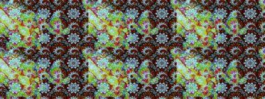 Küçük çiçekteki sevimli çiçek deseni. Güzel karalamalı çiçek desenli çizim. Güzel kumaş deseni. Raster illüstrasyonu.